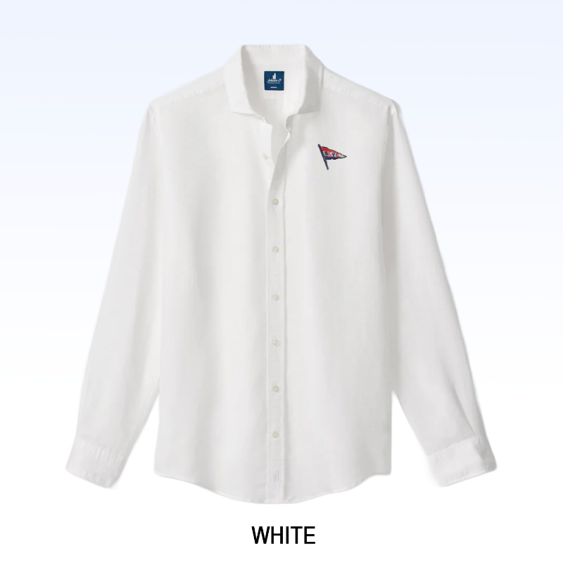 JOHNNIE-O LINEN BLEND BUTTON DOWN SHIRT - MCCARTHY SOLID
