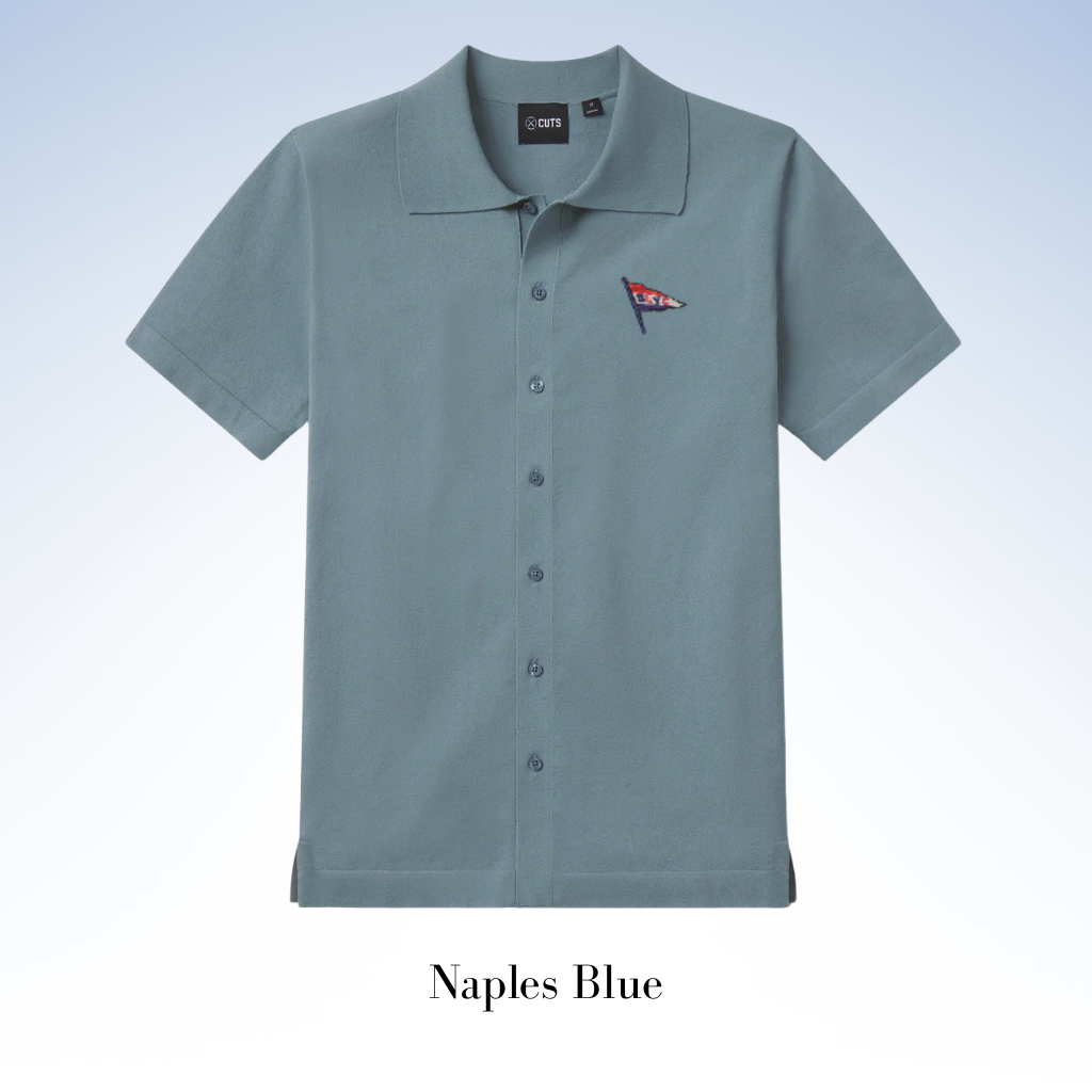 CUTS CLOTHING RIVIERA KNIT BUTTON UP